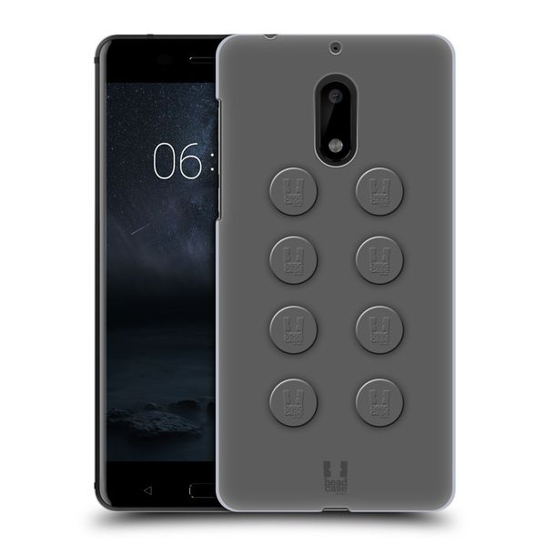 Head Case Designs Grey Building Blocks Hard Back Case Compatible With Nokia 6