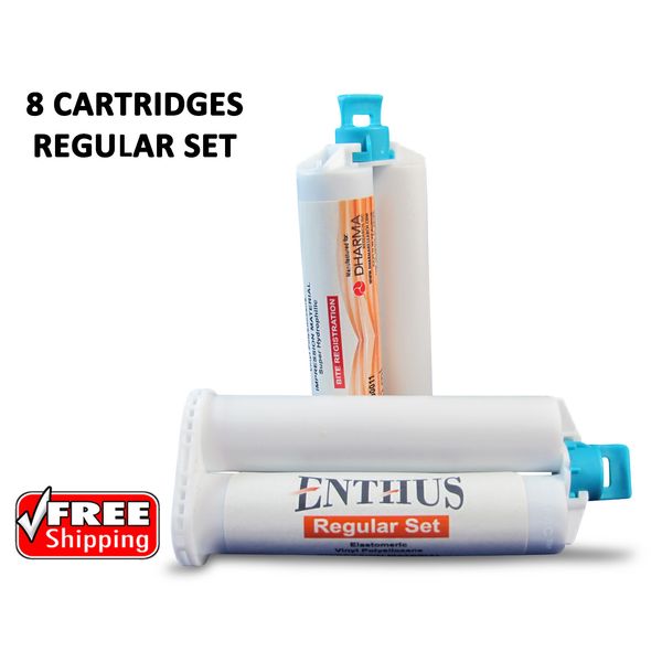 Enthus VPS PVS BITE REGISTRATION Material REGULAR Set 8 X 50ML Cartridges Dental