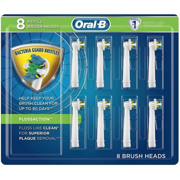 Oral-B - Floss Action Replacement Brush Heads,8 Pieces