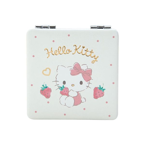 Sanrio 328260 Sanrio Pocket Mirror, Compact Mirror, Hello Kitty, Hello Kitty, 2.4 x 2.4 x 0.3 inches (6 x 6 x 0.9 cm), New Life, Personal Accessories, Character