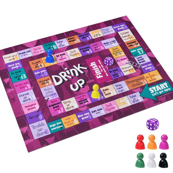 Tipsy Drinking Board Game,Leather Land Drinking Games for Adults,Interactive Girls Night Drinking Games,Bachelorette Party Games