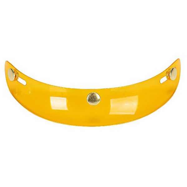 Motorcycle Helmet Short Brim Mini Retro Visor (Transparent Yellow)