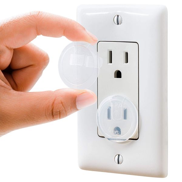 Clear Outlet Covers (50 Pack) VALUE PACK – Baby Safety Outlet Plug Covers – Durable & Steady – Child Proof Your Outlets Easily