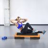 43'' Exercise Aerobic Step Platform Adjustable Fitness Stepper w/4 Risers Orange