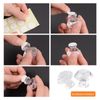 MOROBOR Self Adhesive Cabinet Pull Handle, 8pcs Transparent Acrylic Handles Concave Diamond Acrylic Knobs Cupboard Knobs Without Drill Handle for Kitchen Bathroom Mirror Door