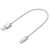 SILCOSTAR USB C -Type C- Braided Data Sync & Fast Charging Cable For Type C Devices (White, 30CM)