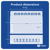HB-DIGITAL 8-port CAT 6a LSA Patch Panel Shielded Distribution Panel Desktop & Wall Mounting Patch Panel 8x RJ45 Sockets for Network Ethernet LAN Cable with Ground Cable - Light Grey