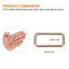 sourcing map 18Pcs Metal Rectangle Ring Buckles, 4/5" x 1 1/2" Square Strap, Multicolor