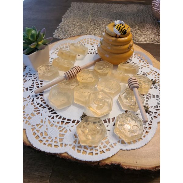 Handmade All Natural honey and vitamin E face soap.