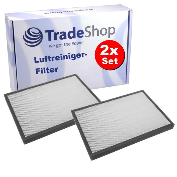 2x Trade-Shop Filter Set (HEPA-Filter + Aktivkohlefilter) kompatibel mit DeLonghi AC 230 5513710021, Kompatibel mit Comedes PT94081