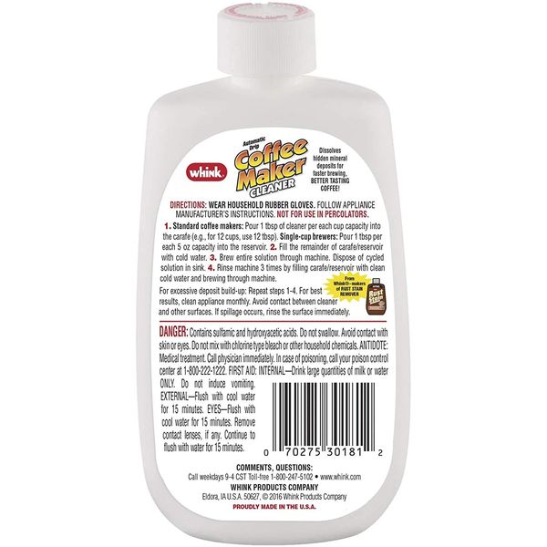 Coffeemaker Cleaner, 10-oz.