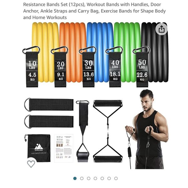 Resistance Bands Set ( 12pcs )