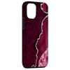 iPhone 13 Burgundy Blackcurrant Gray Strata Pattern Case