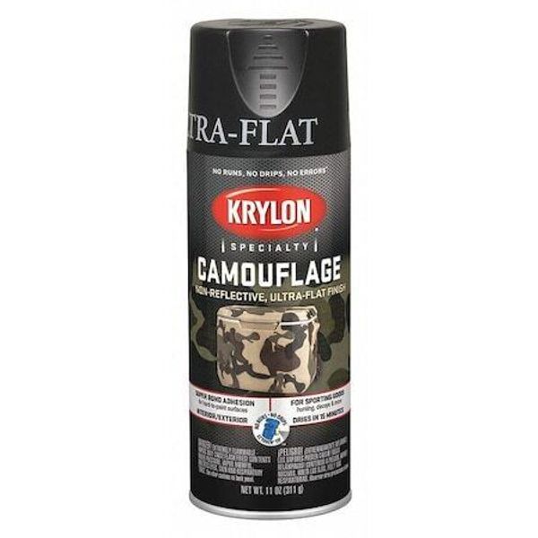 Krylon K04290777 Spray Paint, Black, Ultra-Flat, 11 Oz