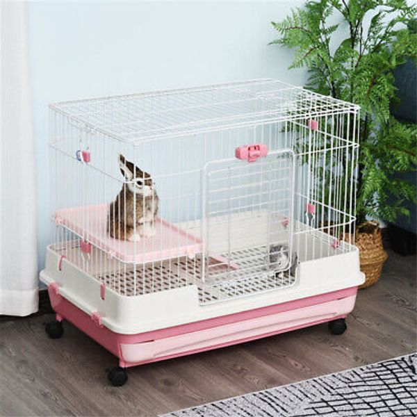 Small Animal Cage for Hamsters and Small Pets Portable Pet Habitat Enclosure