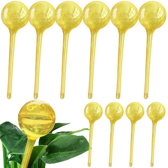 10pcs Plant Watering Globes Device, Plastic Plant Self-Watering Bulb, Flower Automatic Watering Planter Insert, Potted Plant Self Watering Tool for Vacation, Garden Self Water for Indoor Outdoor Plant