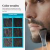 Just For Men Mustache & Beard, Beard Coloring for Gray Hair with Brush, With Keratin Biotin Aloe and Coconut Oil for Healthy Facial Hair - Real Black, M-55, Pack of 3 (Packaging May Vary)