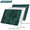 Teryeefi Hard Shell Case + Keyboard Cover + Screen Protector for MacBook Air 13 inch M1, Green Leaf