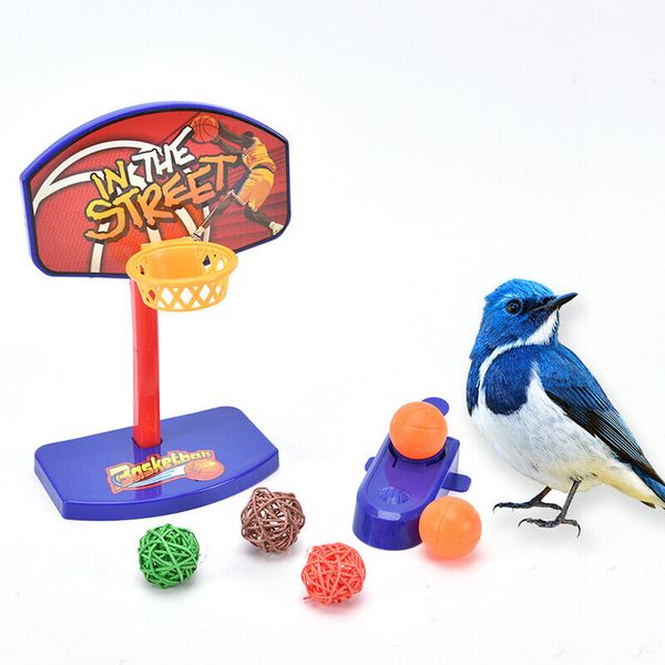 Pet Bird Chew Toys Parakeet Parrot Basketball Hoop Prop Trick Prop Balls _-vd