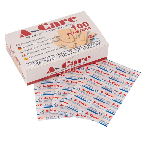 A-Care Washproof Assorted Plasters - Box of 100