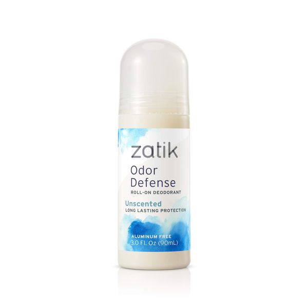 Zatik Naturals - Unscented Herbal Refresh Deodorant Roll On (3.0 fl oz,90ml) Cruelty free Vegan, pH Balanced, Bio-degradable FREE FROM Aluminum Parabens non Toxic