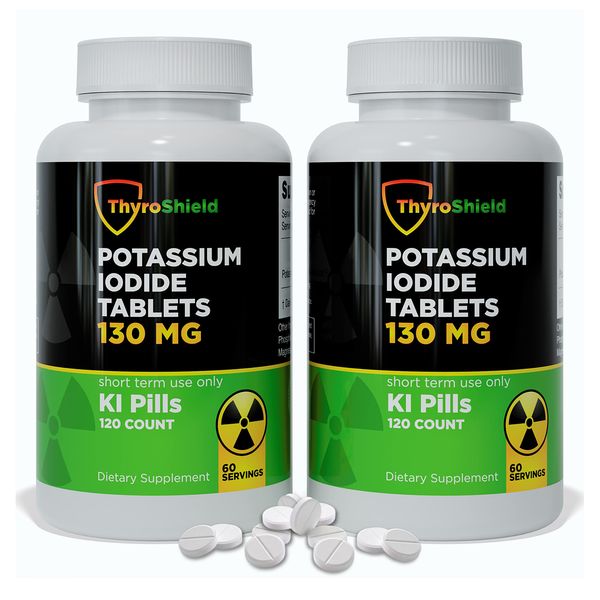 Potassium Iodide 130mg 2 packs 240 tablets, 2 packs