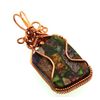 Sea Sediment Jasper Gemstone Copper Wire Wrapped Pendant
