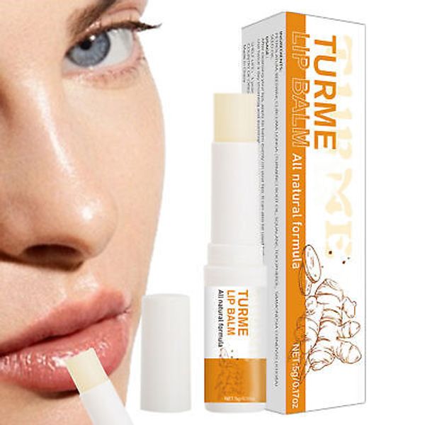 Turmeric Lip Balm Remove Lip Softener Lip Primer, Brightening Lip Makeup