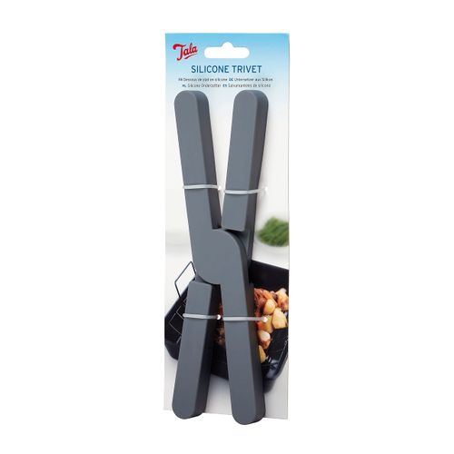 Tala Silicone Trivet in Grey colour, Heat resistant up to 240 degrees and ideal for Protecting work surfaces from hot pans, Perfect to use with Non-stick cookware, Dishwasher safe