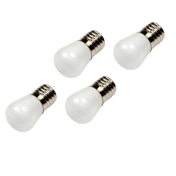 HQRP 4-Pack 110V E17 Base LED Bulbs for Freezer Fridge Refrigerator Microwave Range Hood Lights