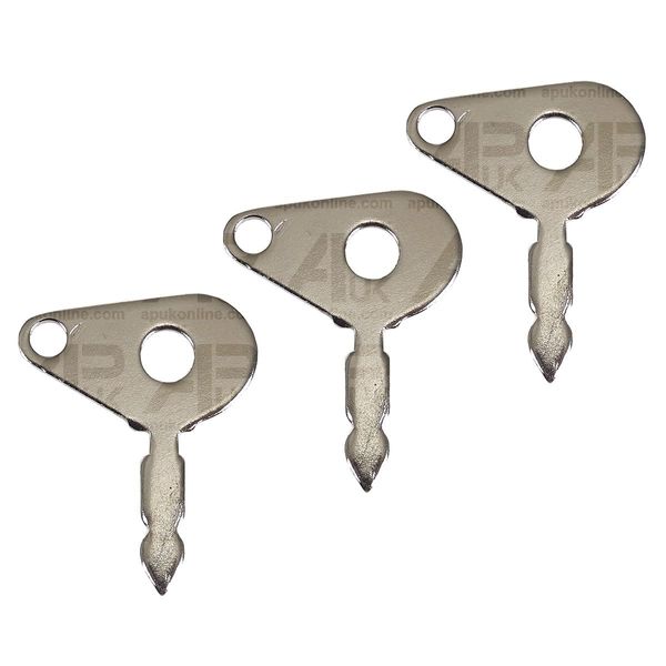 3x Ignition Switch Spare Key Replacement for Leyland Marshall Nuffield Lucas Landini Tractor