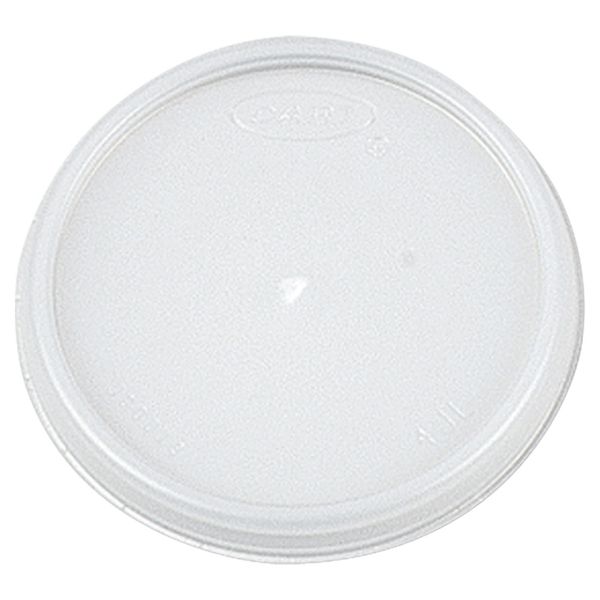 Plastic Lids, 4oz Cups, Translucent, 100/Sleeve, 10 Sleeves/Carton