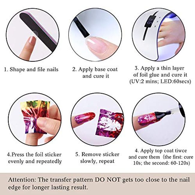 Nail Foil Glue Gel For Nail, Foil Gel Transfer For Nails Art Stickers  Strong Adhesion Foil Transfer Gel Soak Off Salon DIY UV LED Lamp Required