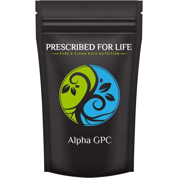 Prescribed For Life Alpha GPC Powder | L Alpha glycerylphosphorylcholine | Choline Supplement for Cognitive Function and Healthy Memory & Brain Support | Non-GMO, Vegan, Soy Free (1 kg / 2.2 lb)