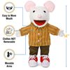 14" Mouse w/Sneakers, Animal Hand Puppet