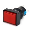 Baomain 5/8" 16mm Push Button Switch Latching Rectangular Cap LED Lamp Red Yellow Orange Blue Green Light DC 12V SPDT 5 Pin 5 Pack