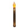 Burnt Mustard Timer Taper Candle, 9" Primitive Taper Candle w/ Timer, Pack of 4