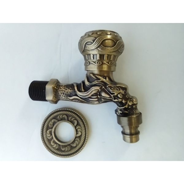 Faucet Hose Bib Quick Connect Tap Spigot Dragon Washing Machine Outdoor Garage