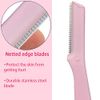 Dermaplaning Tool for Women, Eyebrow Razor Trimmer Shaper, Facial Hair Remover Shaver for Shave Face Peach Fuzz Upperlip Hair, Pack of 6