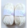 Two Pack Cream White 100% Acrylic Worsted Weight Yarn