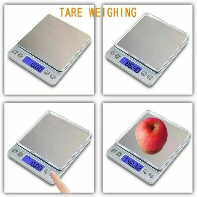 Digital Scale 500g x 0.01g Jewelry Gold Silver Coin Gram Pocket Size Herb  Grain