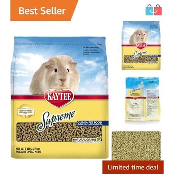 Premium 5-Lb Guinea Pig Food with Natural Ingredients & Lasting Vitamin C