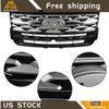 Black W/Chrome Gill Front Bumper Upper Grille Fit For Ford Explorer 2018- 2019