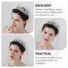 Lurrose Icicles Crown Princess Tiaras Rhinestone Crystal Bride Wedding Hair Head Band Icicle Ballerinas Nutcracker Show Jewelry Headdress Headband for Women Silver