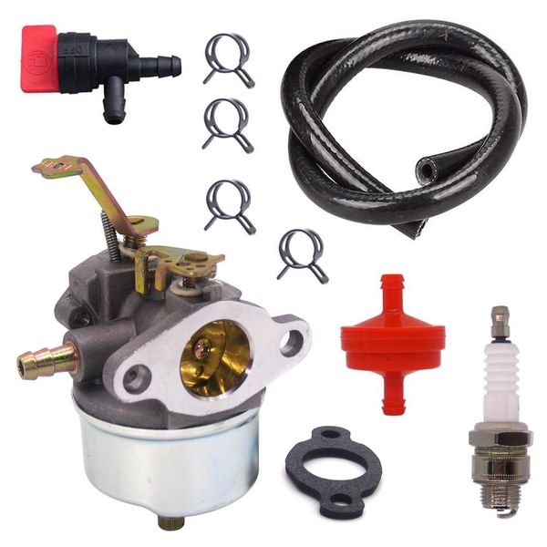 FitBest Carburetor with Fuel Line/Filter for Tecumseh Troy Bilt Horse Tillers H30 H50 H60 HH60 632230 632272 631828 Carb