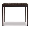 Linon Brown 3-Piece Table Faux Marble Tavern Set, 42" w x 22.25" d x 36" h
