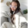 Blue Light Blocking Glasses Rectangle Chic Preppy Look Clear Frame Eyeglasses