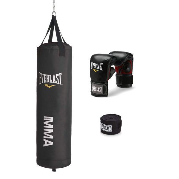 Everlast 70-Pound MMA Heavy-Bag Kit , Black