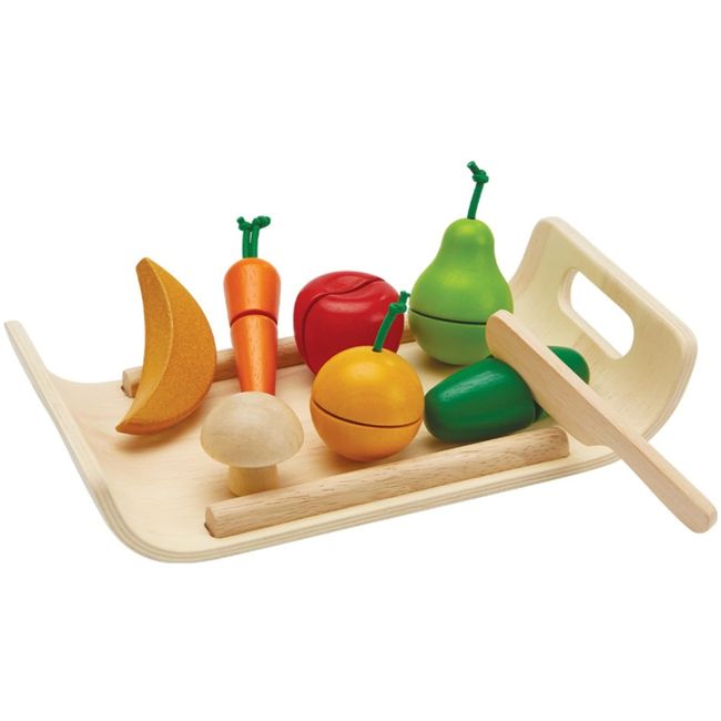 PlanToys 3416 Assorted Fruit and Vegetable Toy Set