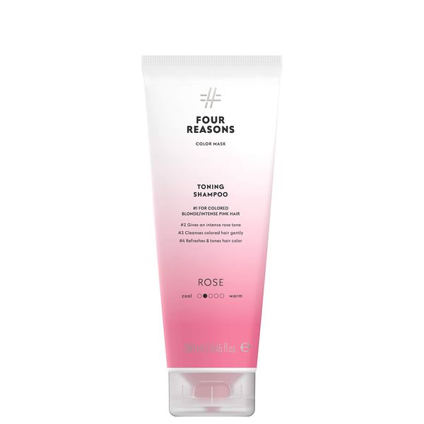 FOUR REASONS Color Mask Shampoo - Sulfate Free, Toning Pink Shampoo for Pink Hair - Color Depositing, VEGAN, 8.45 Fl Oz